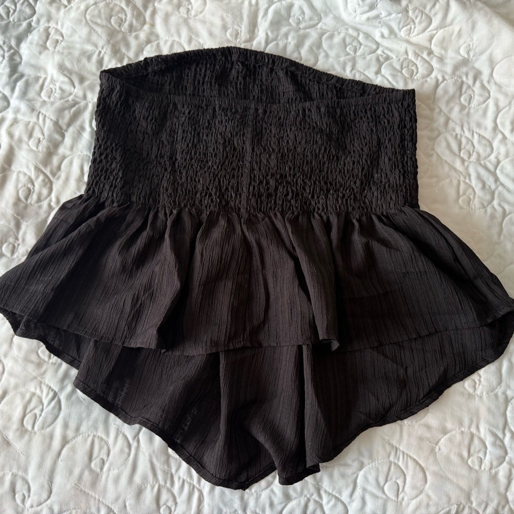 SHEIN Black Ruffled Tube Top - Picture 2 of 2